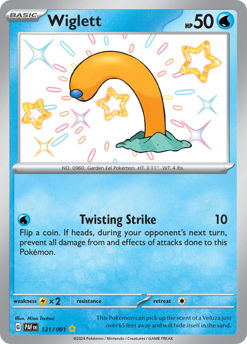 Pokémon TCG : Wiglett #121 Pokemon Paldean Fates