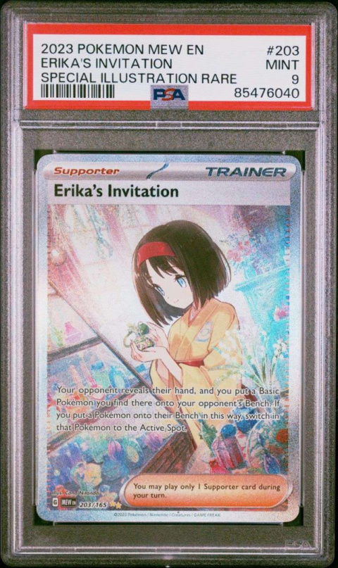 Pokémon TCG : Erika's Invitation #203 PSA 9