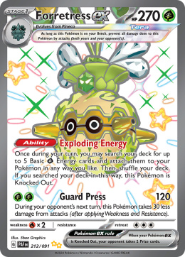 Pokémon TCG : Forretress Ex #212 Pokemon Paldean Fates