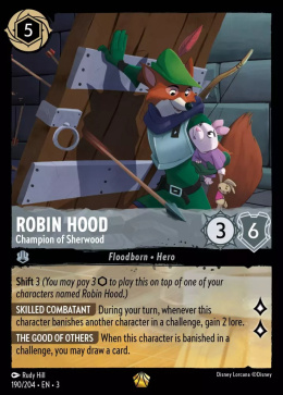 Disney Lorcana - Into The Inklands -Robin Hood - Champion of Sherwood