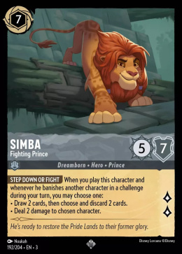 Disney Lorcana - into-the-inklands - Simba - Fighting Prince