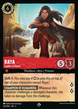 Disney Lorcana - Rise of the Floodborn - Raya - Leader of Heart