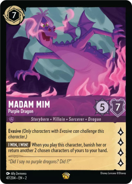 Disney Lorcana - Rise of the Floodborn - Madam Mim -Purple Dragon