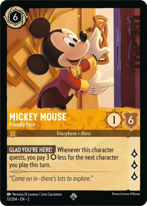 Disney Lorcana TCG - Rise Of The Floodborn - Mickey Mouse - Friendly Face
