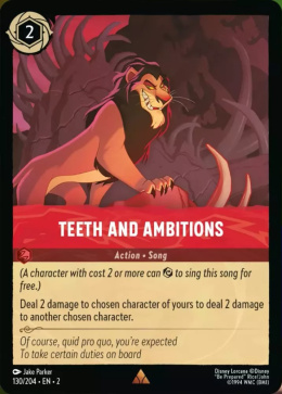 Disney Lorcana TCG - Rise of the Floodborn - Teeth and Ambitions