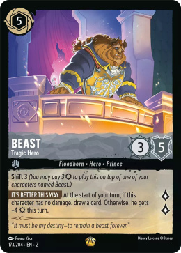 Disney Lorcana TCG - Rise of the Floodborn - Beast - Tragic Hero