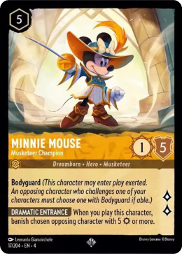 Disney Lorcana - Ursulas-Return - Minnie Mouse - Musketeer Champion