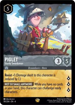 Disney Lorcana - Ursulas Return - Piglet - Sturdy Swordsman