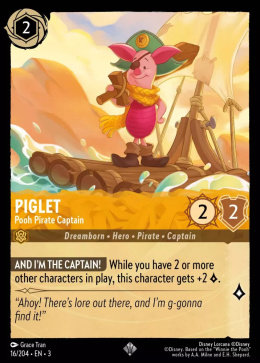 Disney Lorcana - into-the-inklands - Piglet - Pooh Pirate Captain