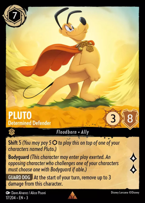 Disney Lorcana - into-the-inklands - Pluto - Determined Defender