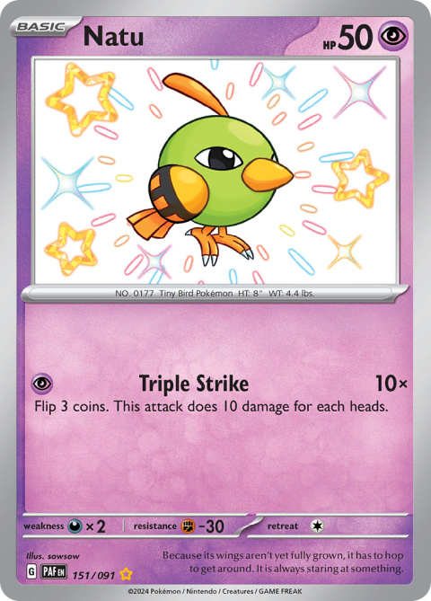 Pokémon TCG : Natu #151 Pokemon Paldean Fates