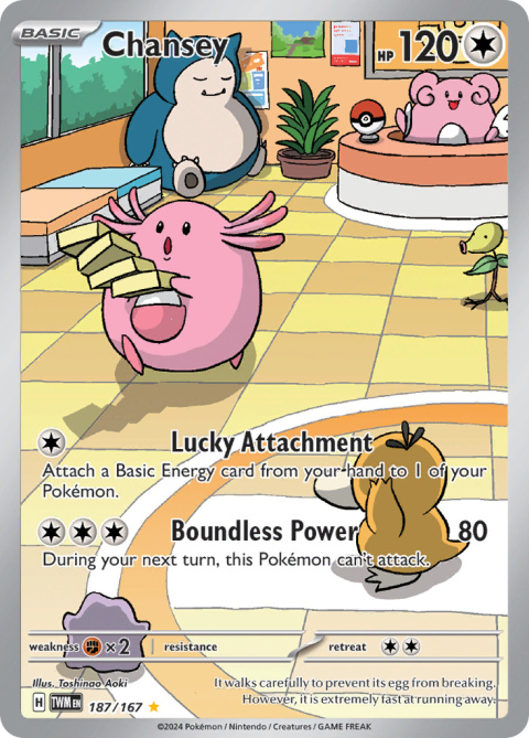 Pokémon TCG : Chansey #187 Pokemon Twilight Masquerade