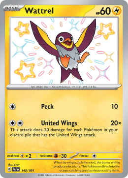 Pokémon TCG : Wattrel #145 Pokemon Paldean Fates