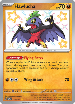 Pokémon TCG : Hawlucha #175 Pokemon Paldean Fates