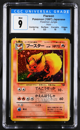 Pokémon TCG - Flareon #136 - Pokemon Japanese Jungle CGC 9