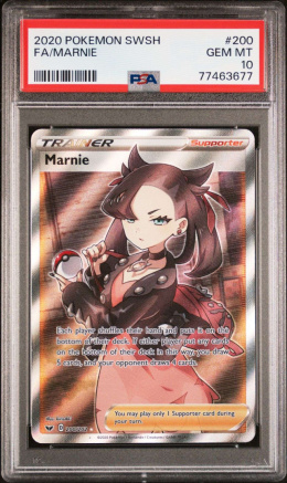 Pokémon TCG - Marnie #200 Pokemon Sword & Shield PSA 10