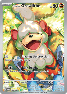 Pokémon TCG : Hisuian Growlithe #181 Pokemon Twilight Masquerade