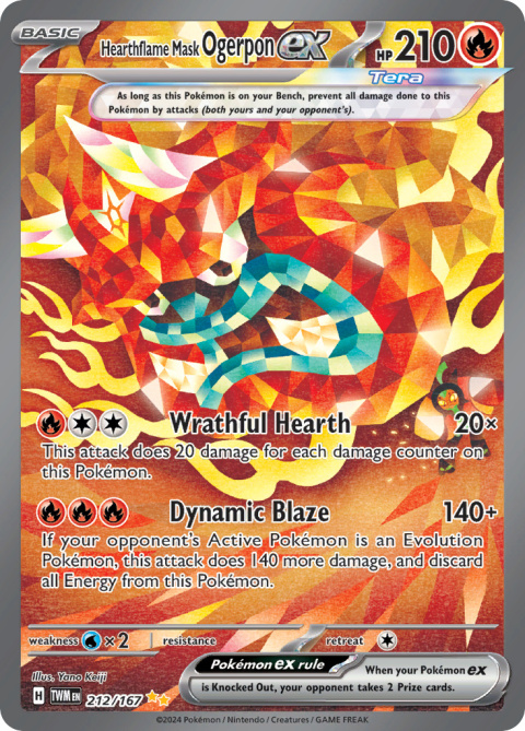 Pokémon TCG : Hearthflame Mask Ogerpon ex #126 Pokemon Twilight Masquerade