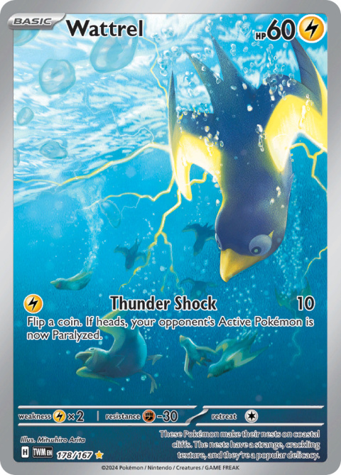 Pokémon TCG : Wattrel#178 Pokemon Twilight Masquerade