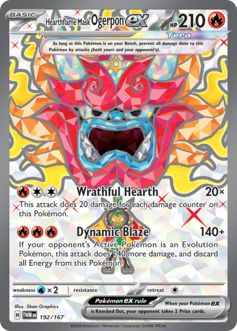 Pokémon TCG : Hearthflame Mask Ogerpon ex #192 Pokemon Twilight Masquerade