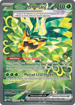 Pokémon TCG : Teal Mask Ogerpon ex #211 Pokemon Twilight Masquerade