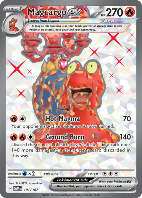 Pokémon TCG : Magcargo ex #191 Pokemon Twilight Masquerade