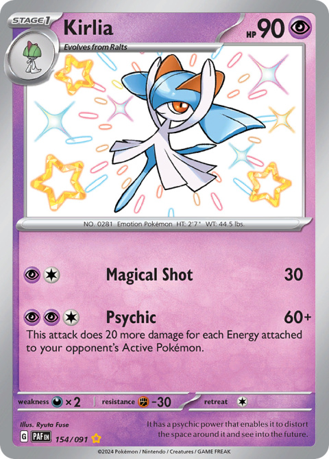 Pokémon TCG : Kirlia #154 Pokemon Paldean Fates