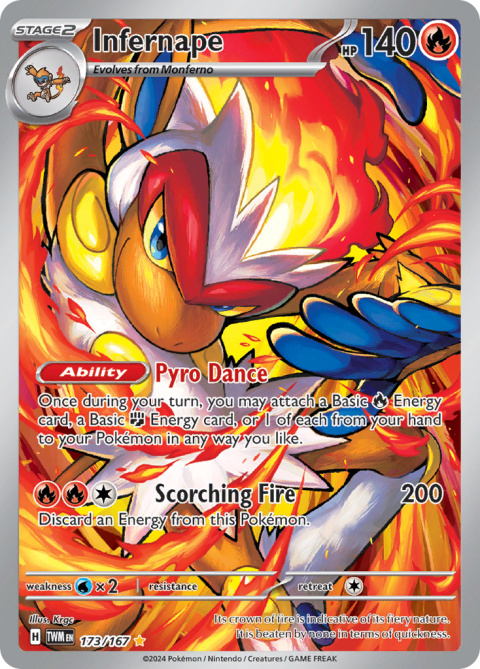 Pokémon TCG : Infernape #173 Pokemon Twilight Masquerade