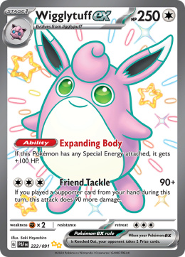 Pokémon TCG : Wigglytuff Ex #222 Pokemon Paldean Fates