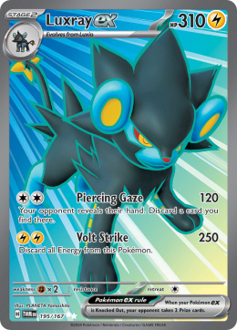 Pokémon TCG : Luxray ex #195 Pokemon Twilight Masquerade