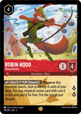 Disney Lorcana - Shimmering Skies - Robin Hood - Sharpshooter