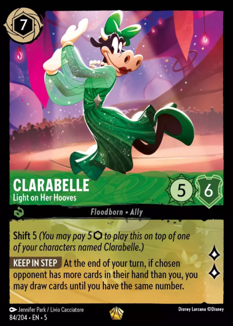 Disney Lorcana - Shimmering Skies - Clarabelle - Light on Her Hooves