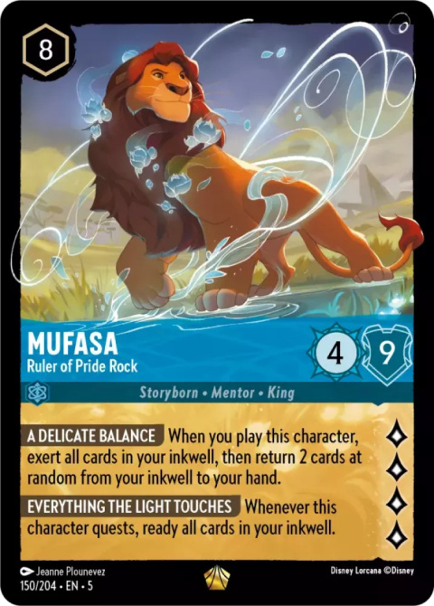 Disney Lorcana - Shimmering Skies - Mufasa - Ruler of Pride Rock