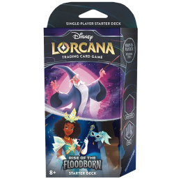 Disney Lorcana: Rise of the floodborn- Starter Deck -Merlin & Tiana (Amethyst & Steel)