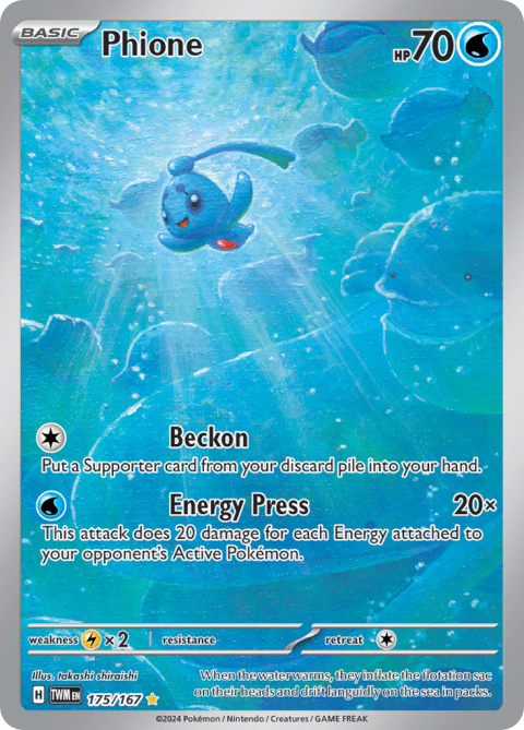 Pokémon TCG : Phione #175 Pokemon Twilight Masquerade