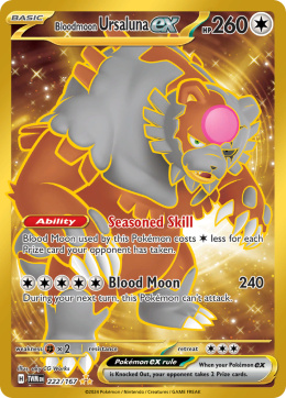 Pokémon TCG : Bloodmoon Ursaluna ex #222 Pokemon Twilight Masquerade