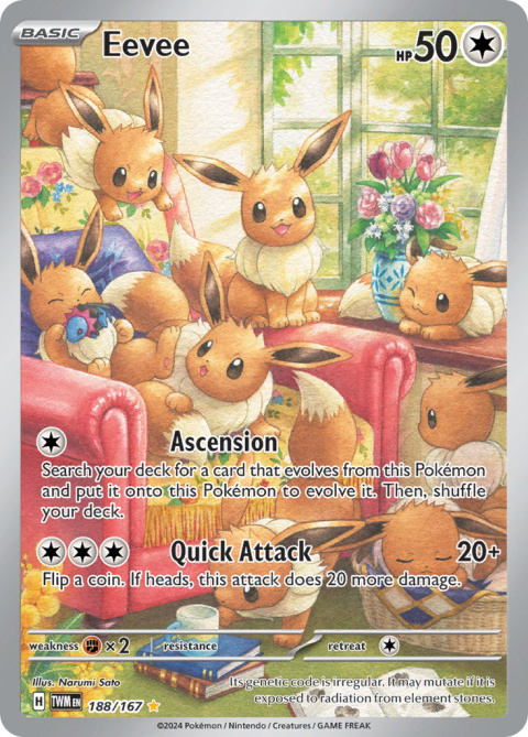 Pokémon TCG : Eevee #188 Pokemon Twilight Masquerade