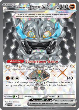 Pokémon TCG : Cornerstone Mask Ogerpon ex #199 Pokemon Twilight Masquerade