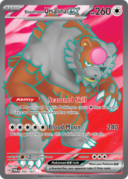 Pokémon TCG : Bloodmoon Ursaluna ex #202 Pokemon Twilight Masquerade