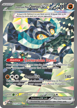 Pokémon TCG : Cornerstone Mask Ogerpon ex #215 Pokemon Twilight Masquerade