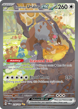 Pokémon TCG : Bloodmoon Ursaluna ex #216 Pokemon Twilight Masquerade