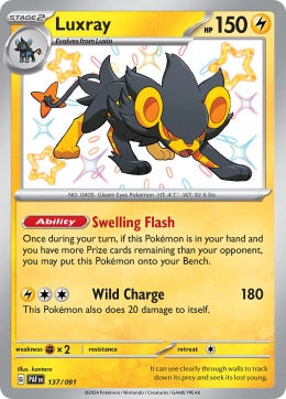 Pokémon TCG : Luxray #137 Pokemon Paldean Fates