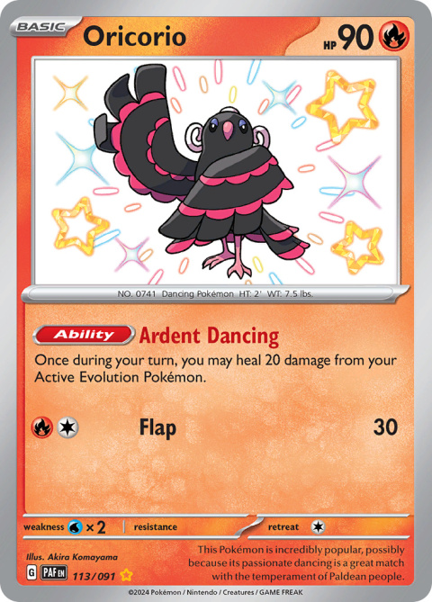 Pokémon TCG : Oricorio #113 Pokemon Paldean Fates