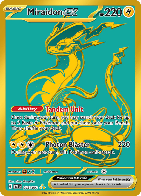 Pokémon TCG : Miraidon ex #243 Pokemon Paldean Fates