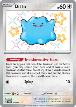 Pokémon TCG : Ditto #201 Pokemon Paldean Fates