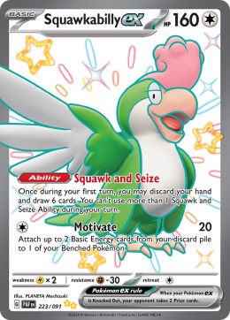 Pokémon TCG : Squawkabilly ex #223 Pokemon Paldean Fates