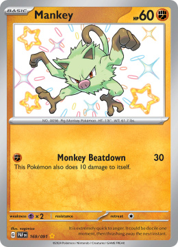 Pokémon TCG : Mankey #169 Pokemon Paldean Fates