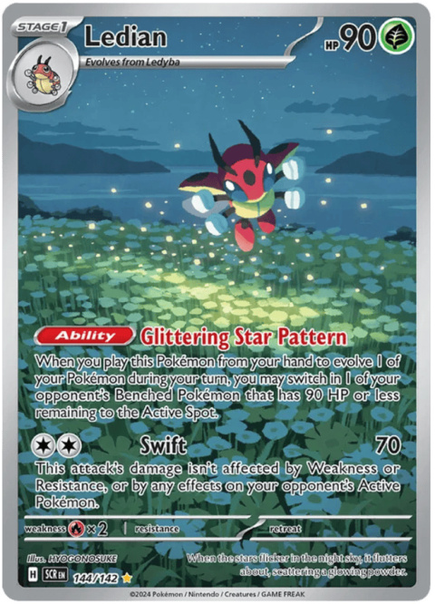 Pokémon TCG: Ledian #144 Pokemon Stellar Crown