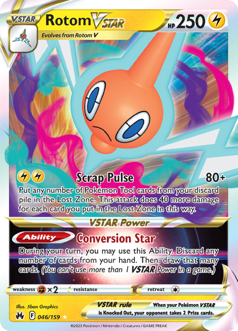 Pokémon TCG : Rotom V Star #046 Pokemon Crown Zenith