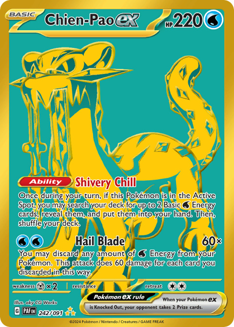 Pokémon TCG : Chien-Pao ex #242 Pokemon Paldean Fates